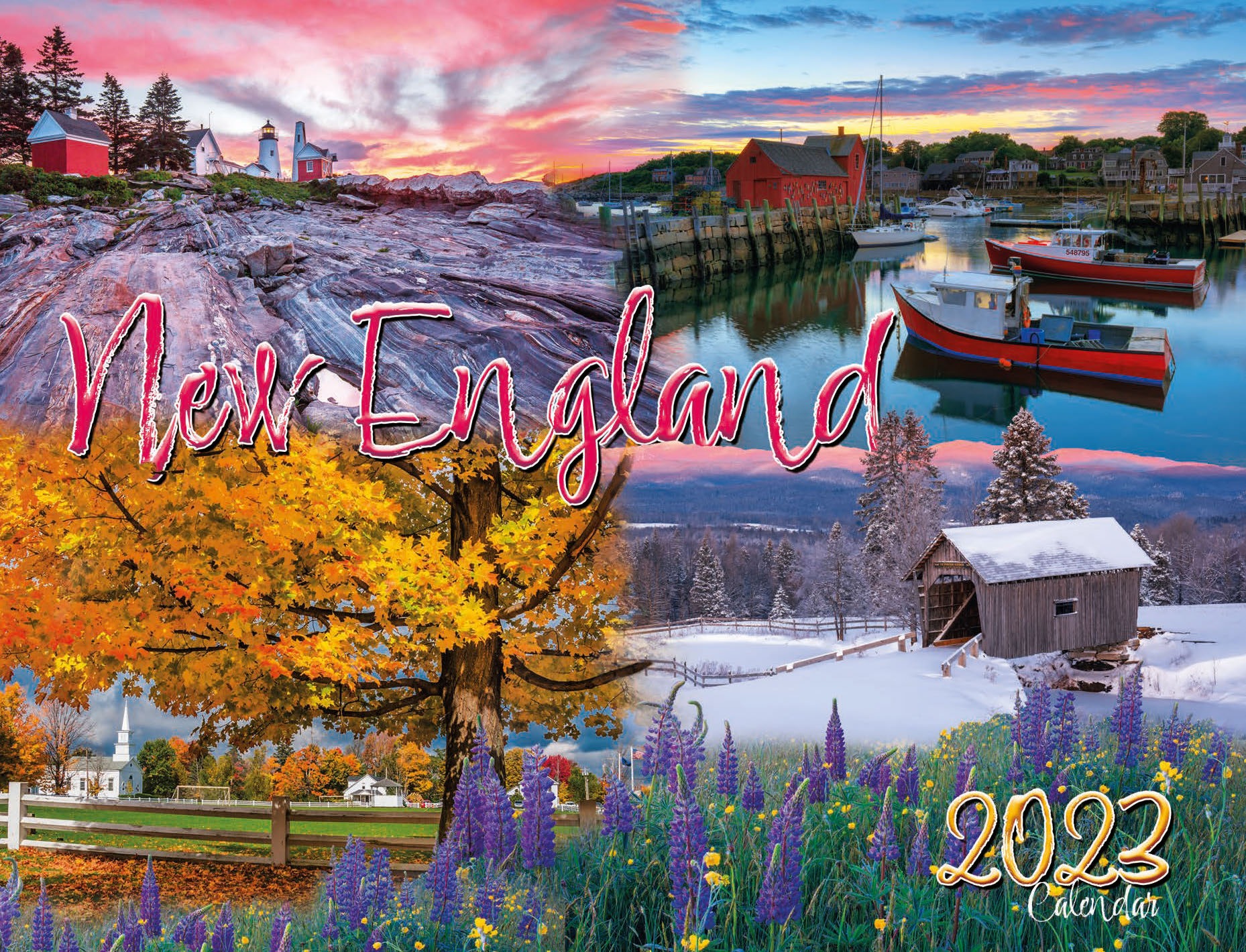 New England Calendar Eastern Illustrating