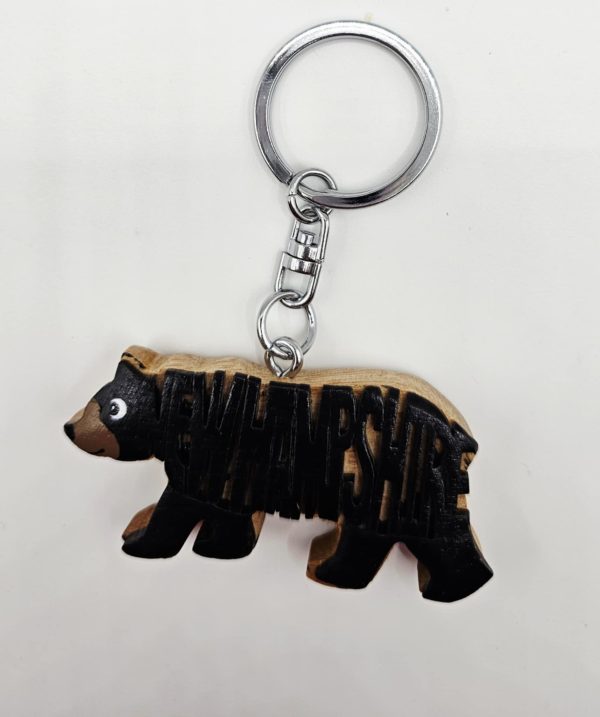 Wood Bear Keychain #309